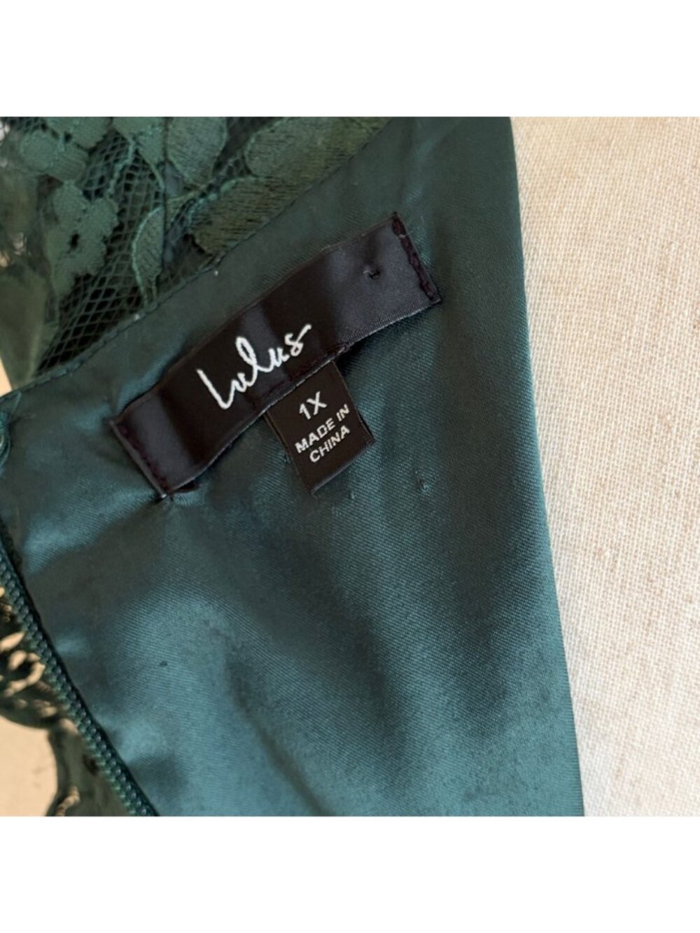 Lulus Molinetto Forest Green Lace Ruffled Tiered Sleeveless Maxi Dress XL 1X - Picture 2 of 9